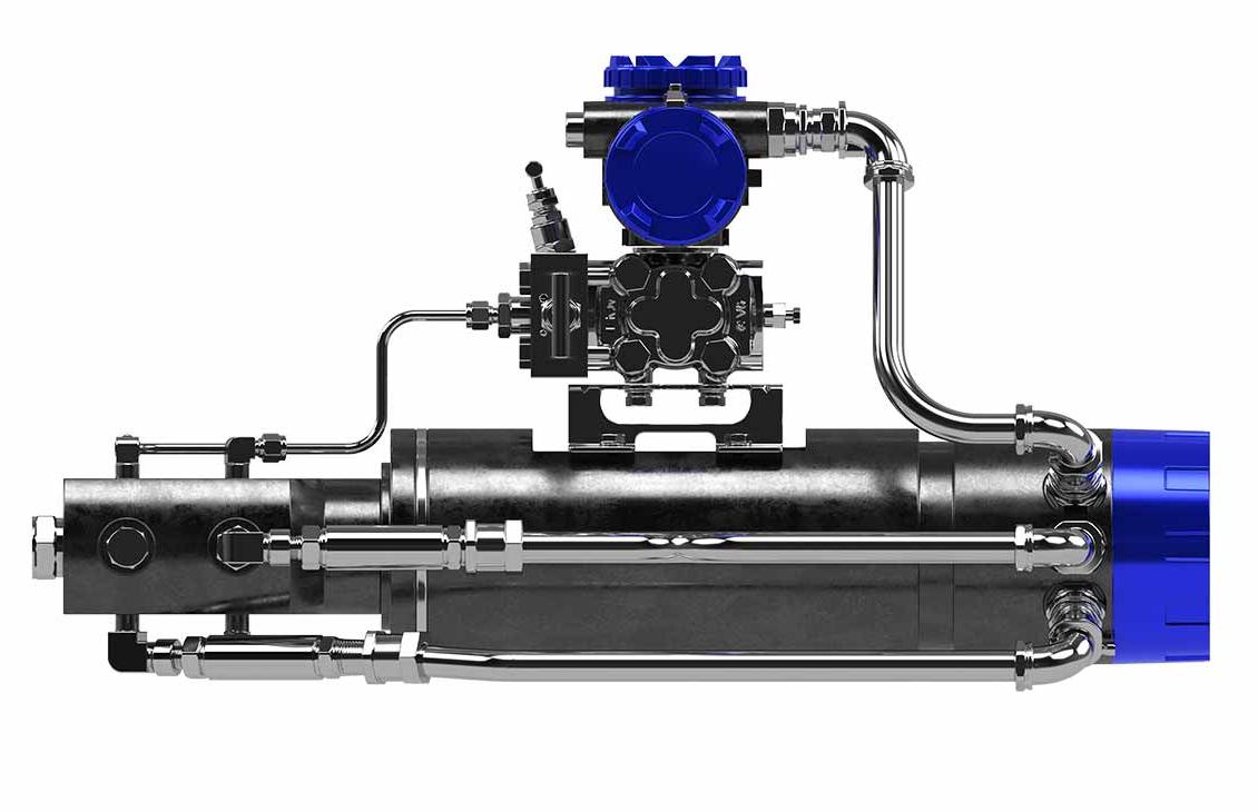 Modum Gas Gas metering control system in the 全国快3信誉最好的老平台 branding style of chrome and highlights of blue